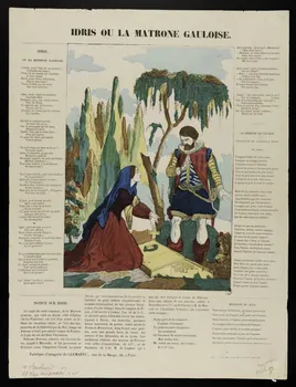 Charles-Eugène Glémarec ; Baudoin P. estampe IDRIS OU LA MATRONE GAULOISE. Paris 1846 1950.39.2361  Photo