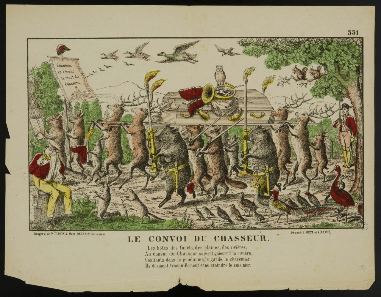 Paulin Didion estampe LE CONVOI DU CHASSEUR. Metz 1869-1879 1950.39.2398 Photo