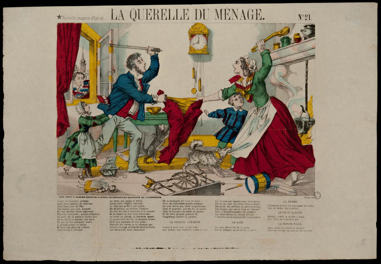 estampe LA QUERELLE DU MENAGE. 1950.39.2422 Photo