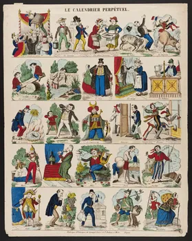 Gangel et Didion estampe LE CALENDRIER PERPETUEL. Metz 1858-1868 1950.39.2448 Photo
