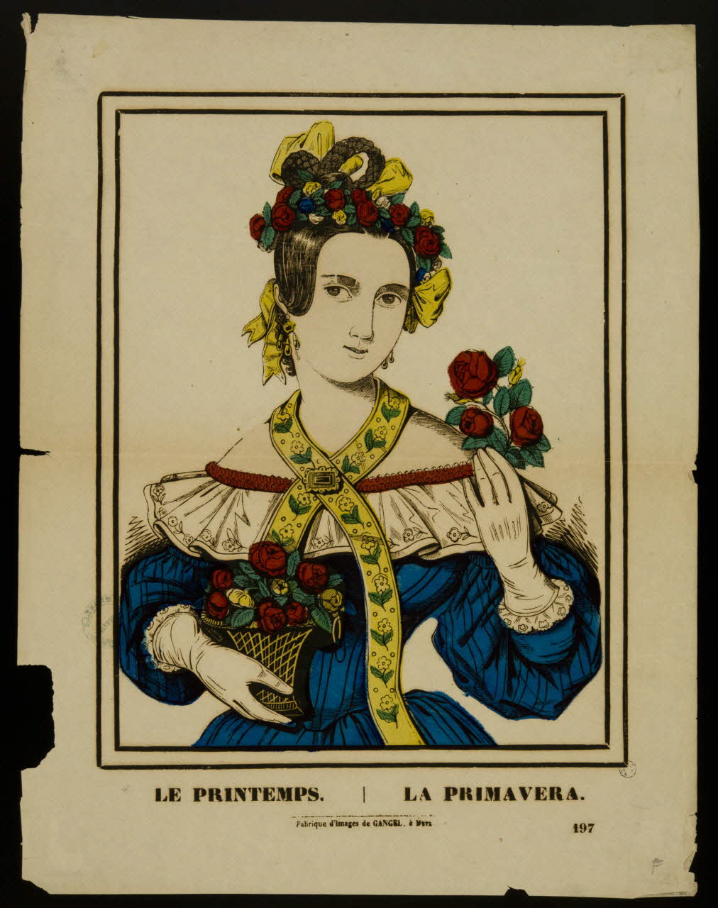 Charles Nicolas Gangel estampe LE PRINTEMPS. Metz 1852-1858 1950.39.2453 Photo