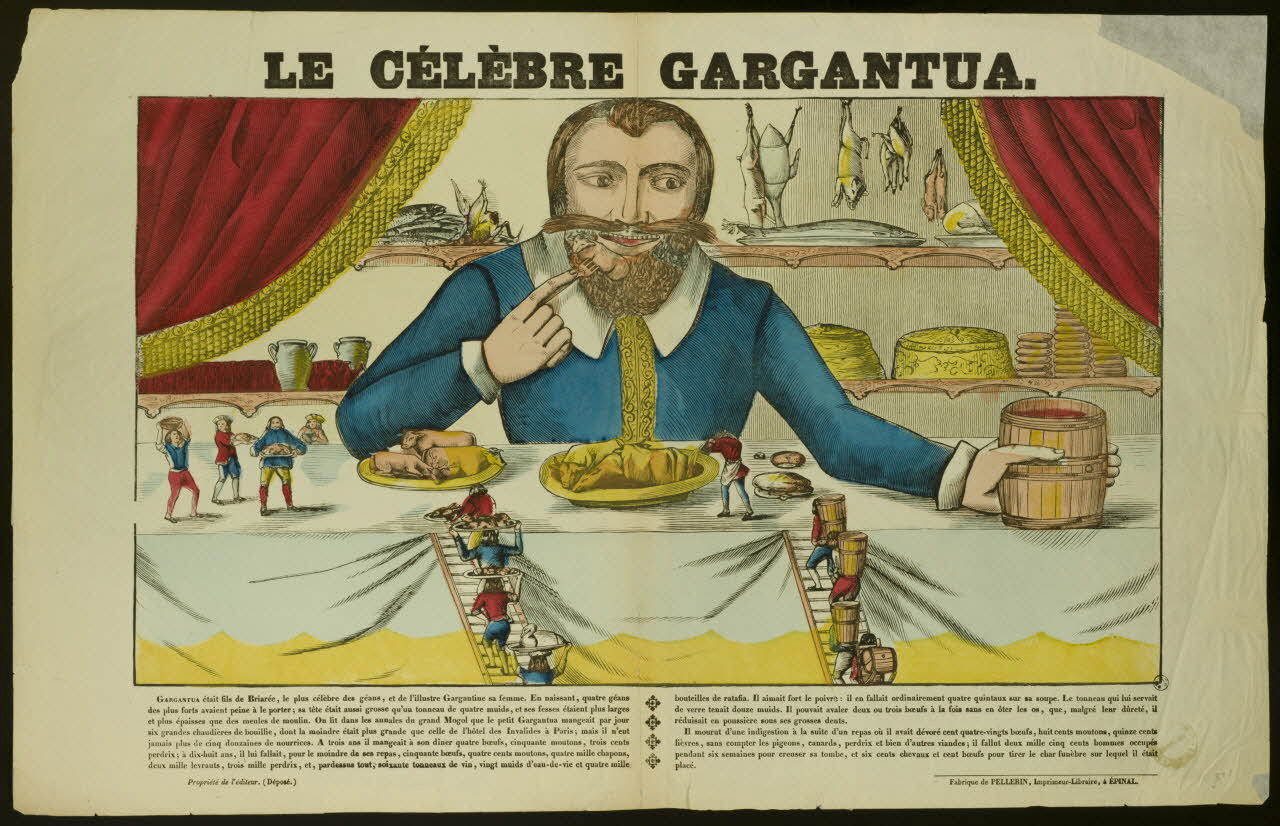 estampe LE CELEBRE GARGANTUA. 1950.39.2465 Photo