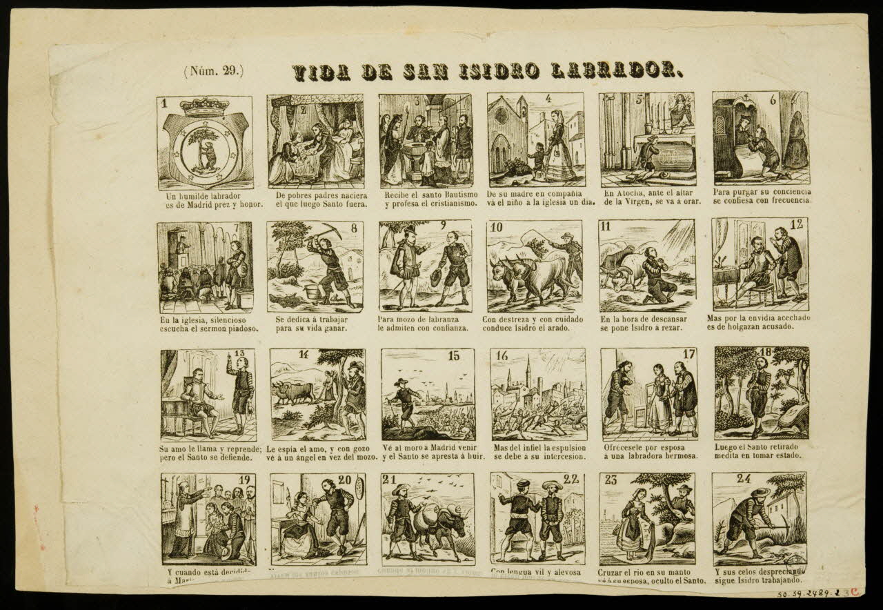 estampe VIDA DE SAN ISIDRO LABRADOR. 1950.39.2489.1/2 Photo