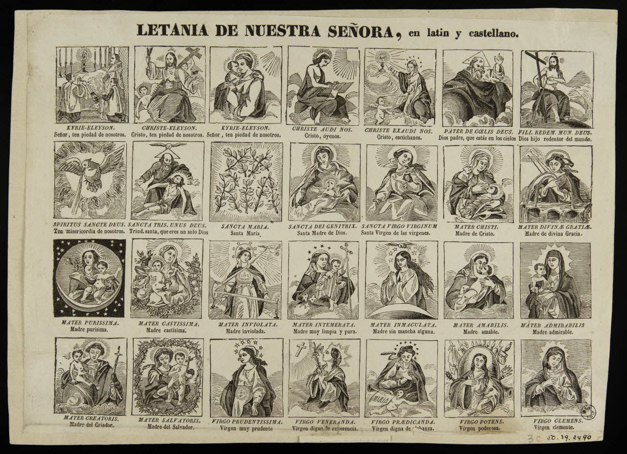 estampe LETANIA DE NUESTRA SEÑORA 1950.39.2490 Photo