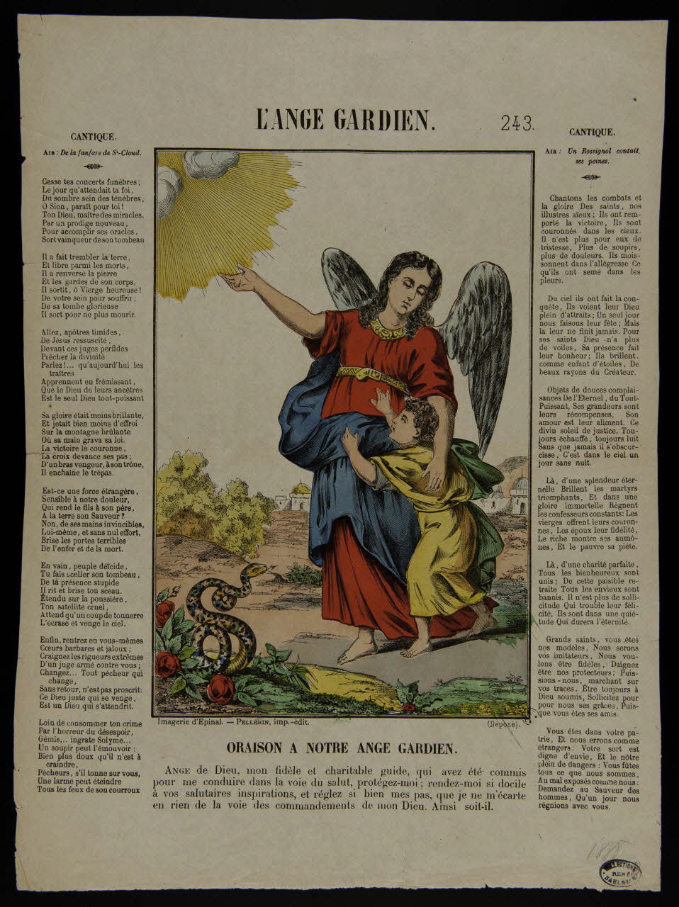 estampe L'ANGE GARDIEN. 1950.39.25 Photo