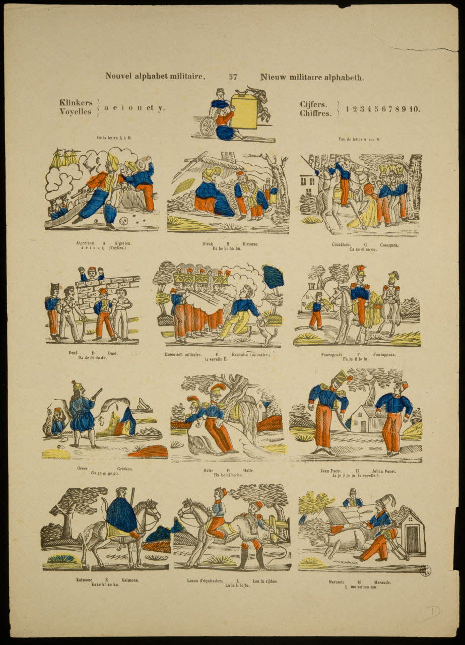 estampe Nouvel alphabet militaire. 1950.39.2502 Photo