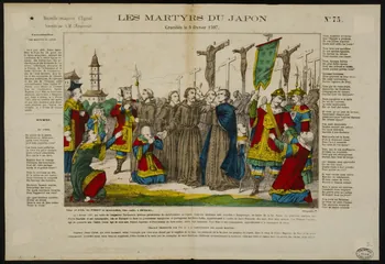estampe LES MARTYRS DU JAPON  Crucifiés le 5 février 1597. 1950.39.252 Photo