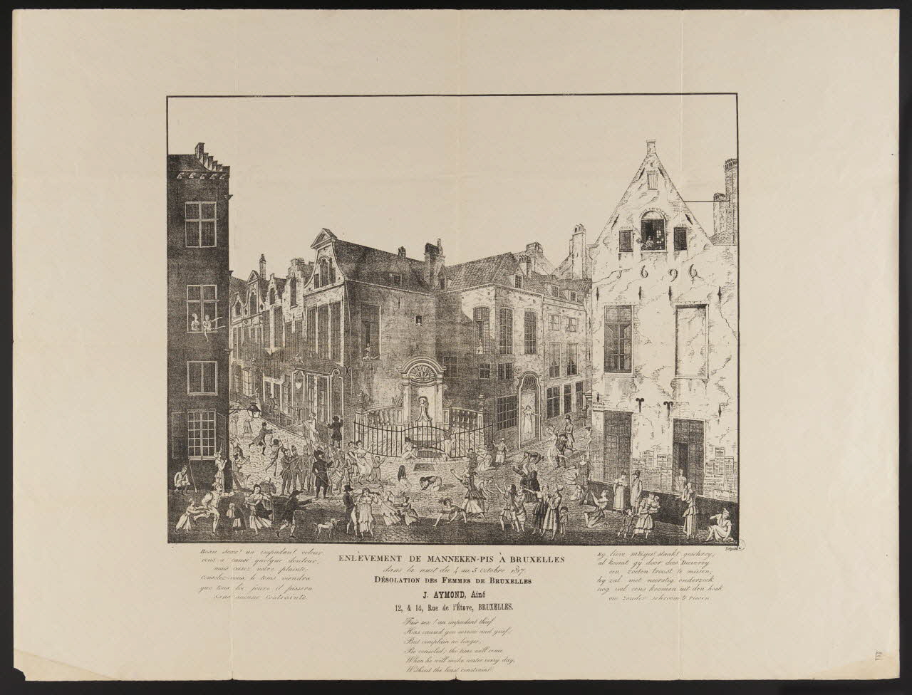 estampe ENLEVEMENT DE MANNEKEN-PIS A BRUXELLES 1950.39.2541 Photo