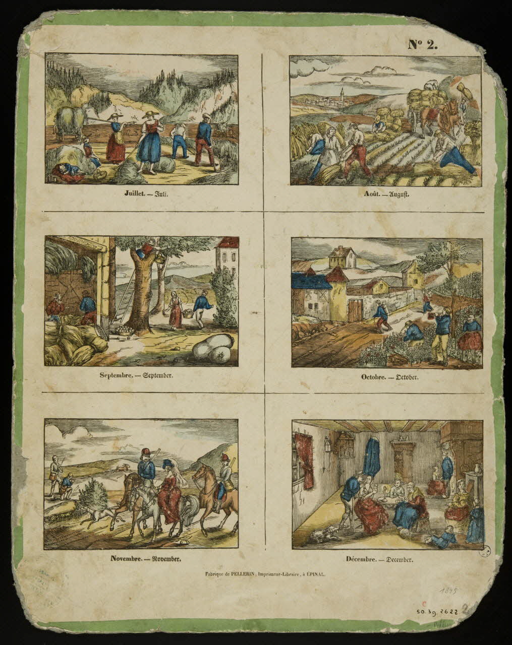 estampe Scènes représentant les mois de l'année 1950.39.2622 Photo