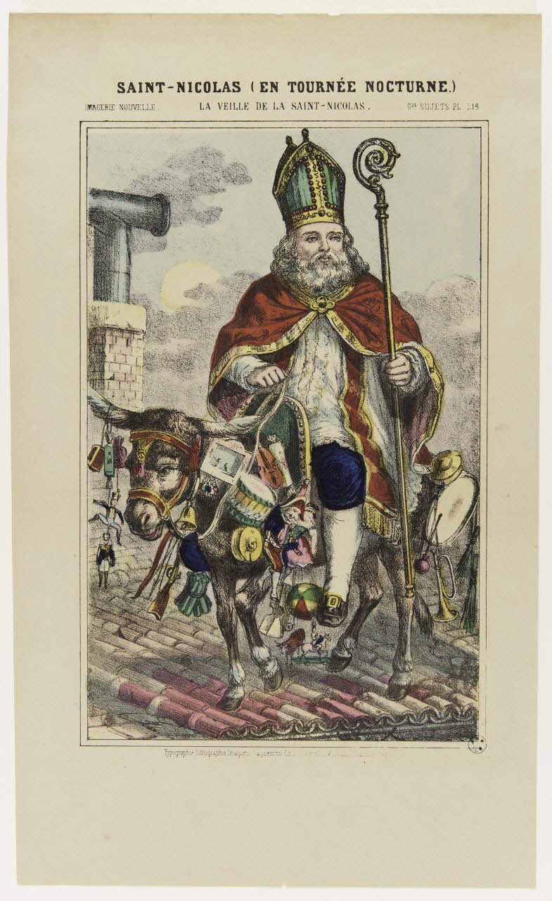 estampe SAINT-NICOLAS (EN TOURNEE NOCTURNE.) 1950.39.263 Photo