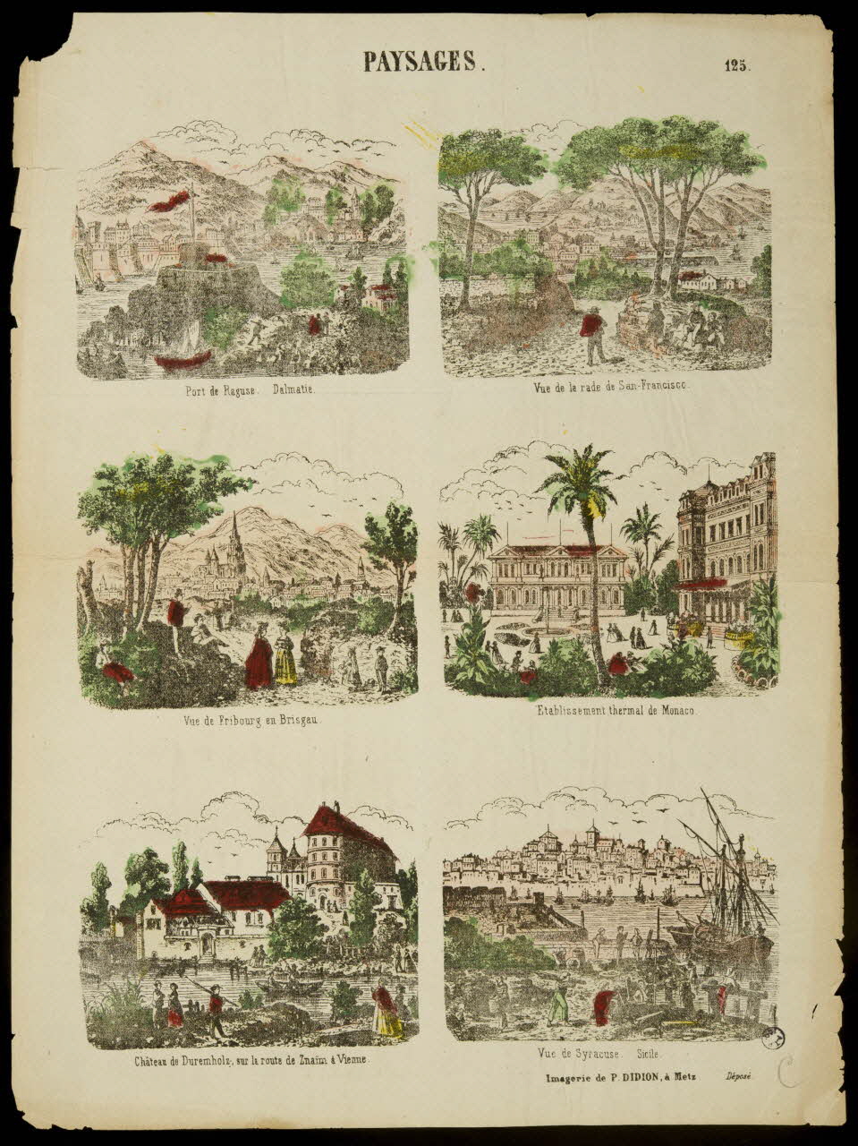 Paulin Didion estampe PAYSAGES. Metz 1869-1879 1950.39.2632 Photo