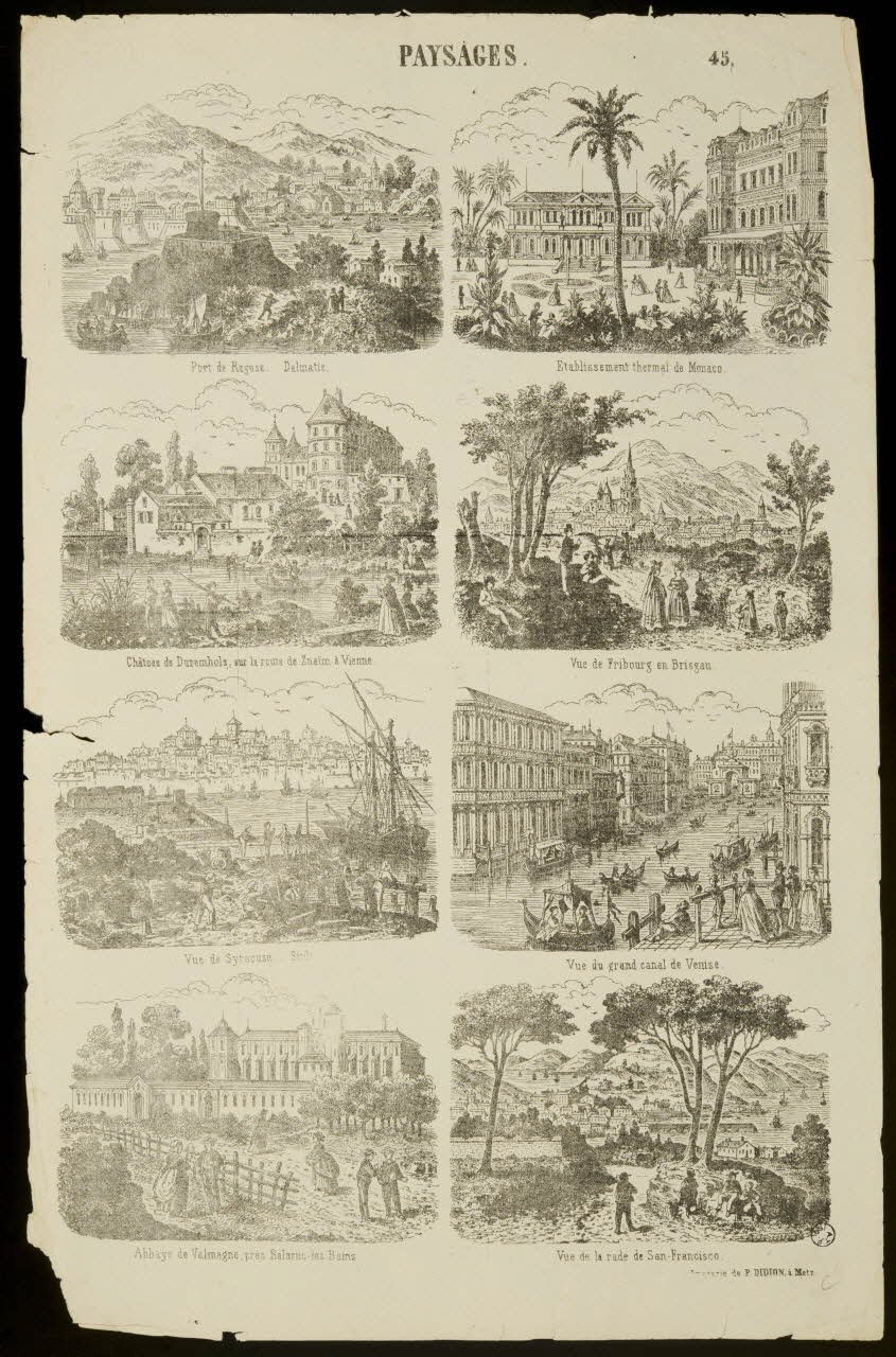 Paulin Didion estampe PAYSAGES. Metz 1869-1879 1950.39.2633 Photo
