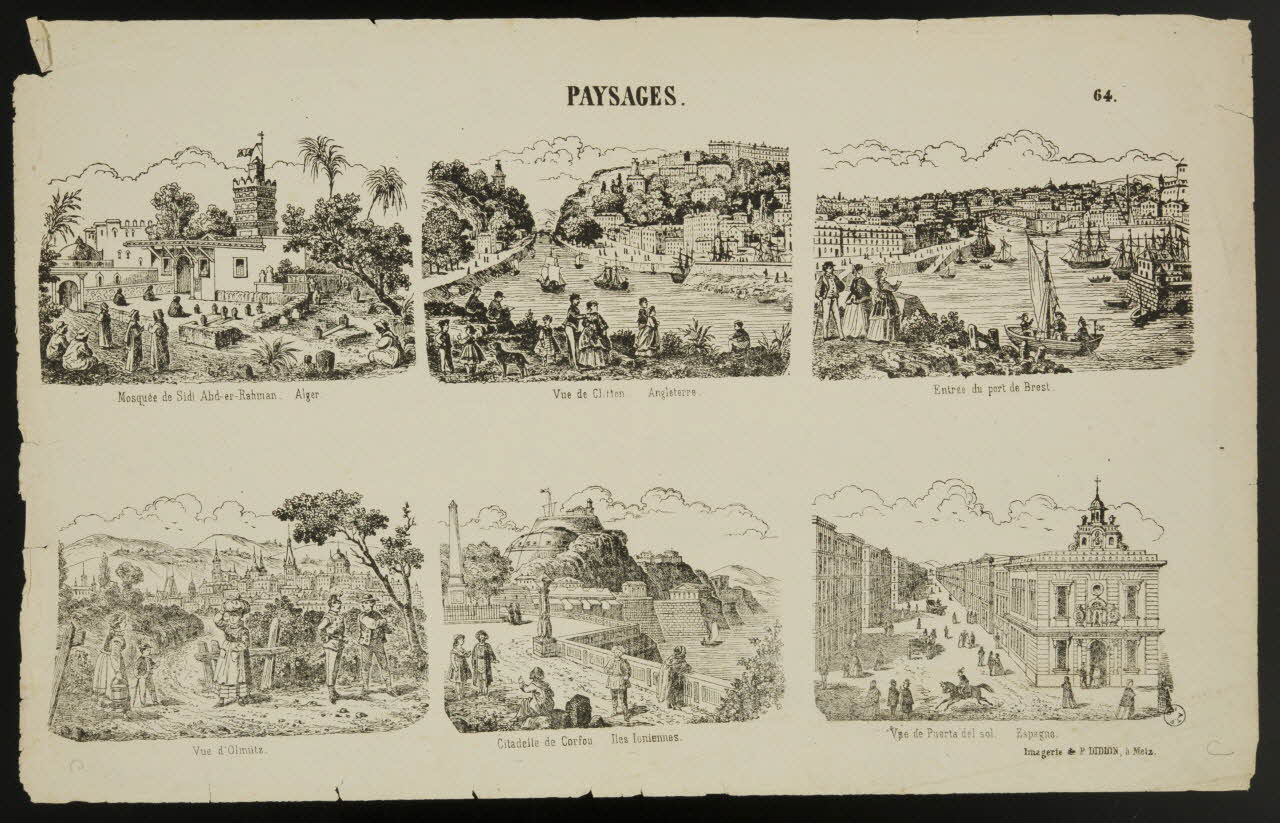 Paulin Didion estampe PAYSAGES. Metz 1869-1879 1950.39.2634 Photo