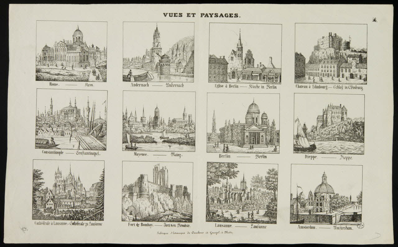 Dembour et Gangel estampe VUES ET PAYSAGES. Metz 1840-1852 1950.39.2636 Photo