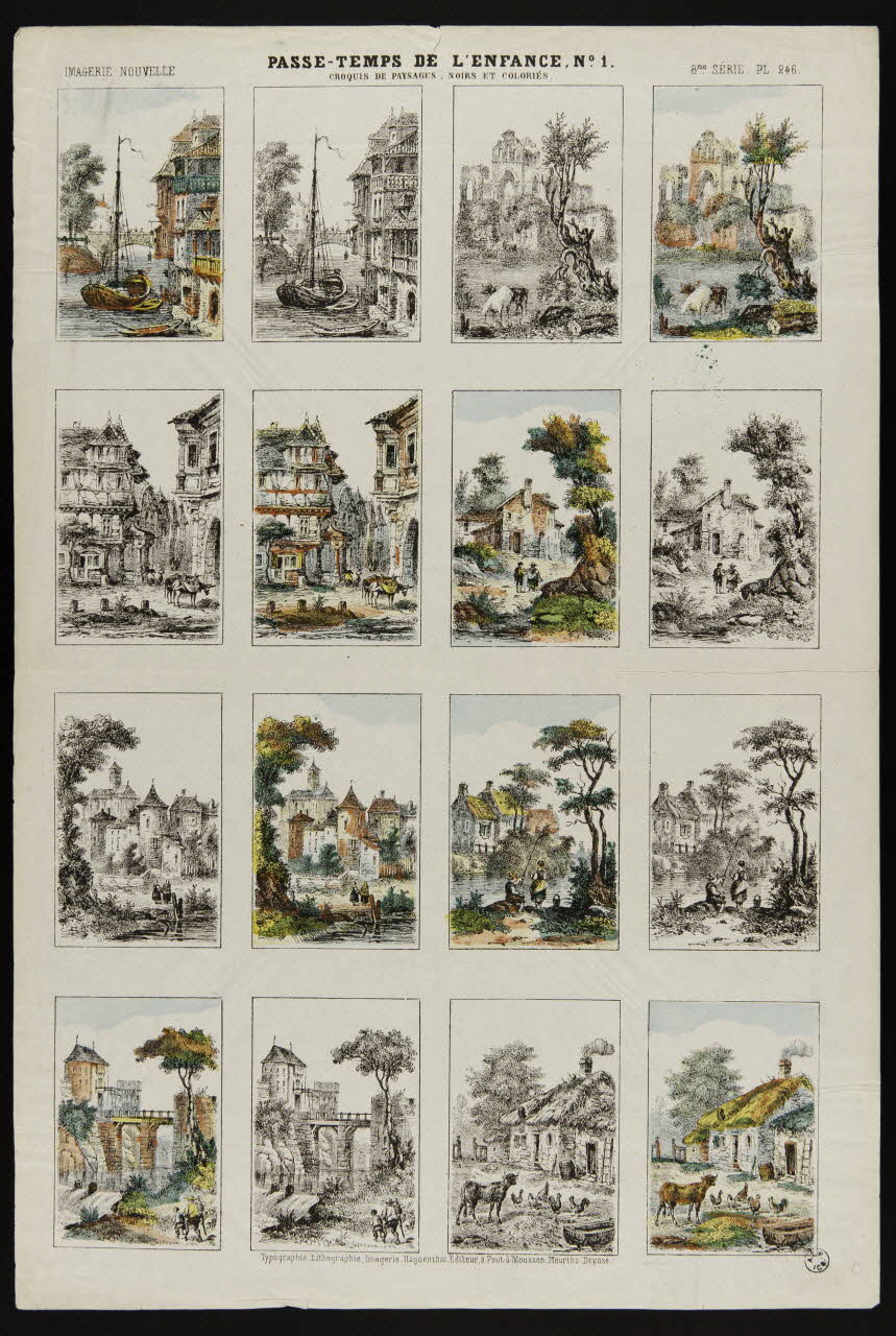 estampe PASSE-TEMPS DE L'ENFANCE. N°1. 1950.39.2659 Photo