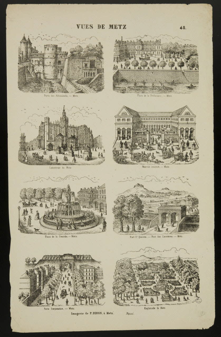 Paulin Didion estampe VUES DE METZ Metz 1869-1879 1950.39.2661 Photo