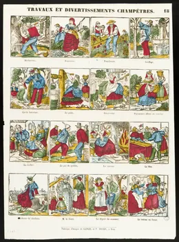 Gangel et Didion estampe TRAVAUX ET DIVERTISSEMENTS CHAMPÊTRES. Metz 1858-1868 1950.39.2665 Photo