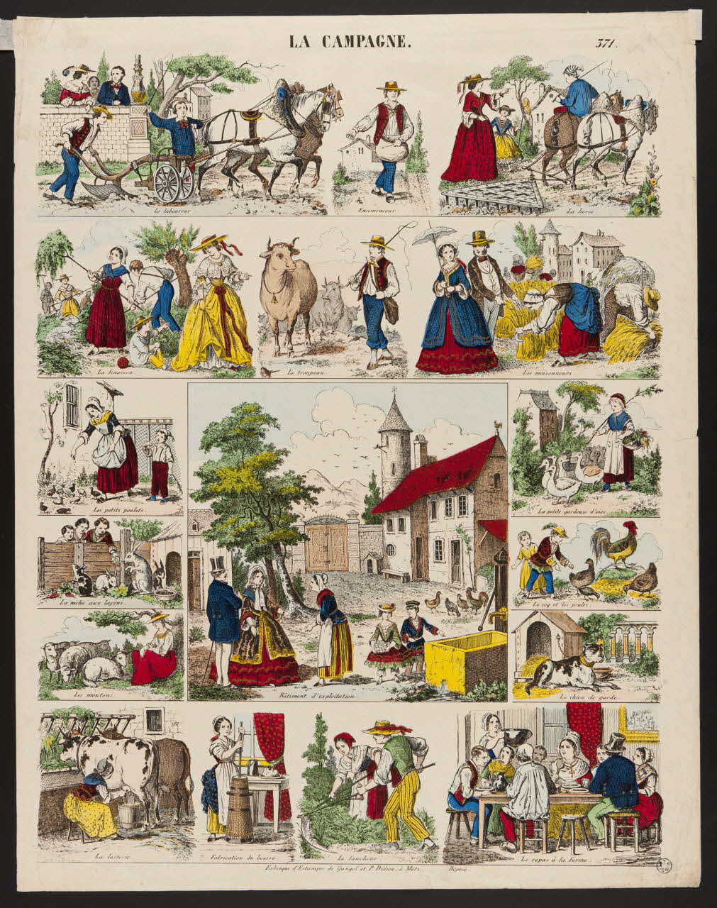 Gangel et Didion estampe LA CAMPAGNE. Metz 1858-1868 1950.39.2666 Photo