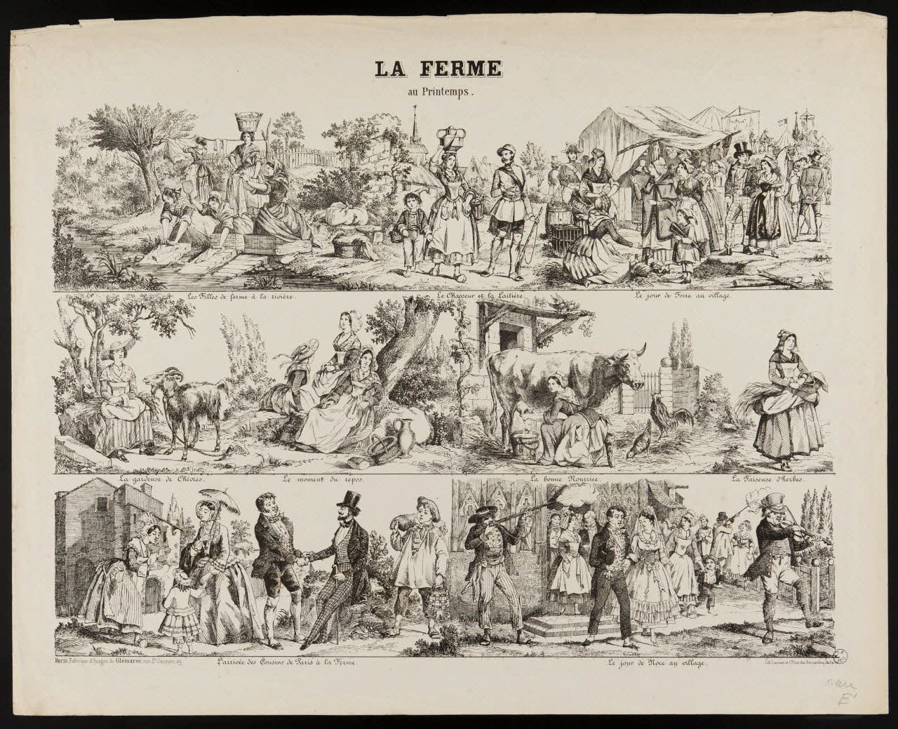 Laurant et Cie ; Charles-Eugène Glémarec à registres (3) LA FERME  au Printemps. Paris 1858-1860 1950.39.2676 Photo