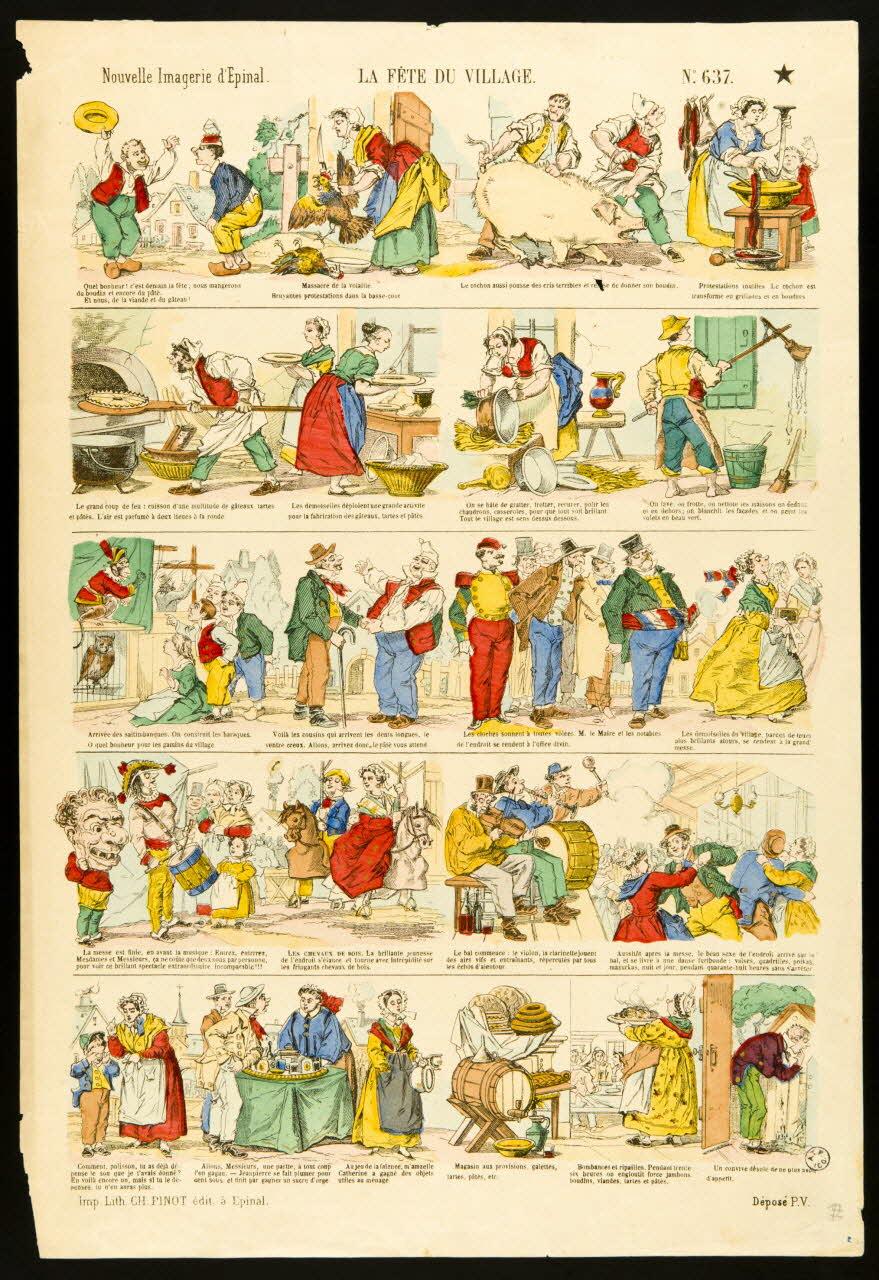 estampe LE FETE DU VILLAGE. 1950.39.2687 Photo