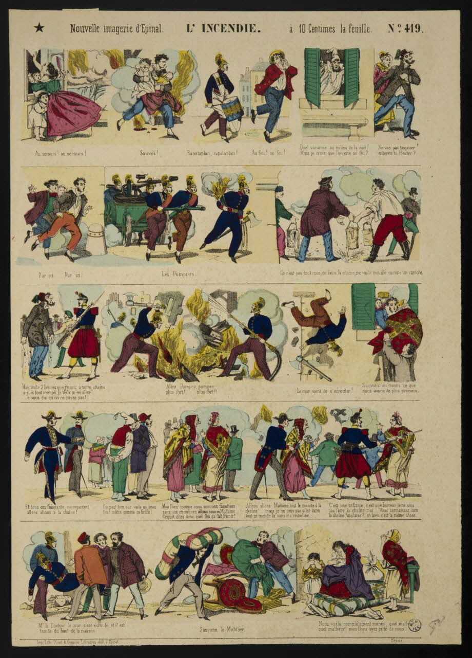 estampe L'INCENDIE. 1950.39.2691 Photo