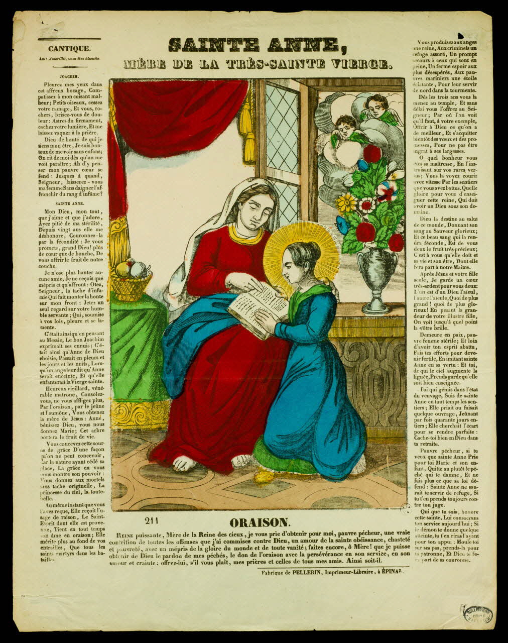 estampe SAINTE ANNE,  MERE DE LA TRES-SAINTE VIERGE. 1950.39.27 Photo
