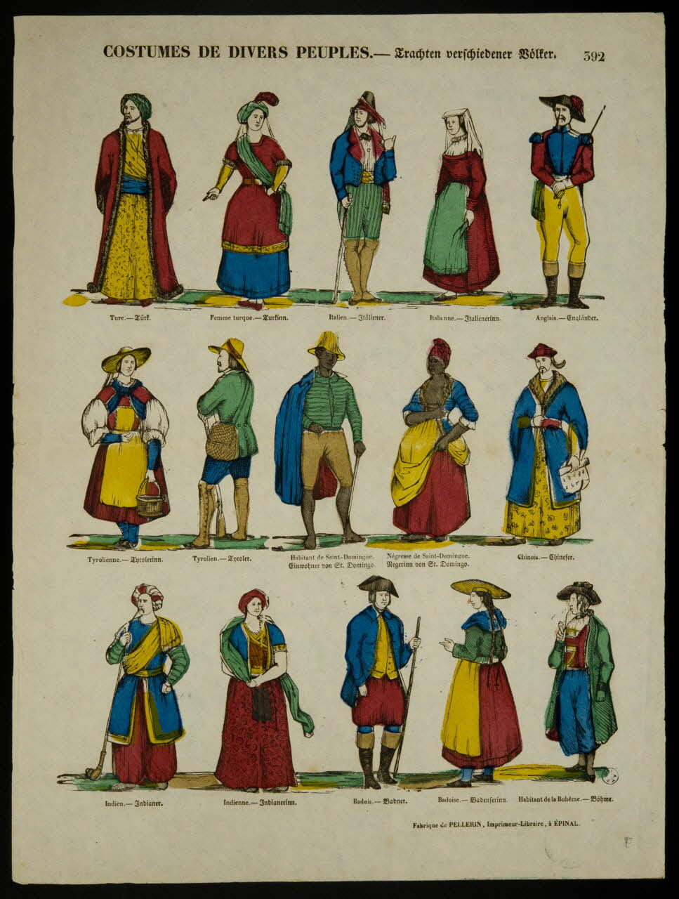 estampe COSTUMES DE DIVERS PEUPLES. 1950.39.2727 Photo