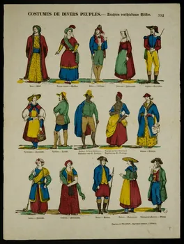 estampe COSTUMES DE DIVERS PEUPLES. 1950.39.2727 Photo