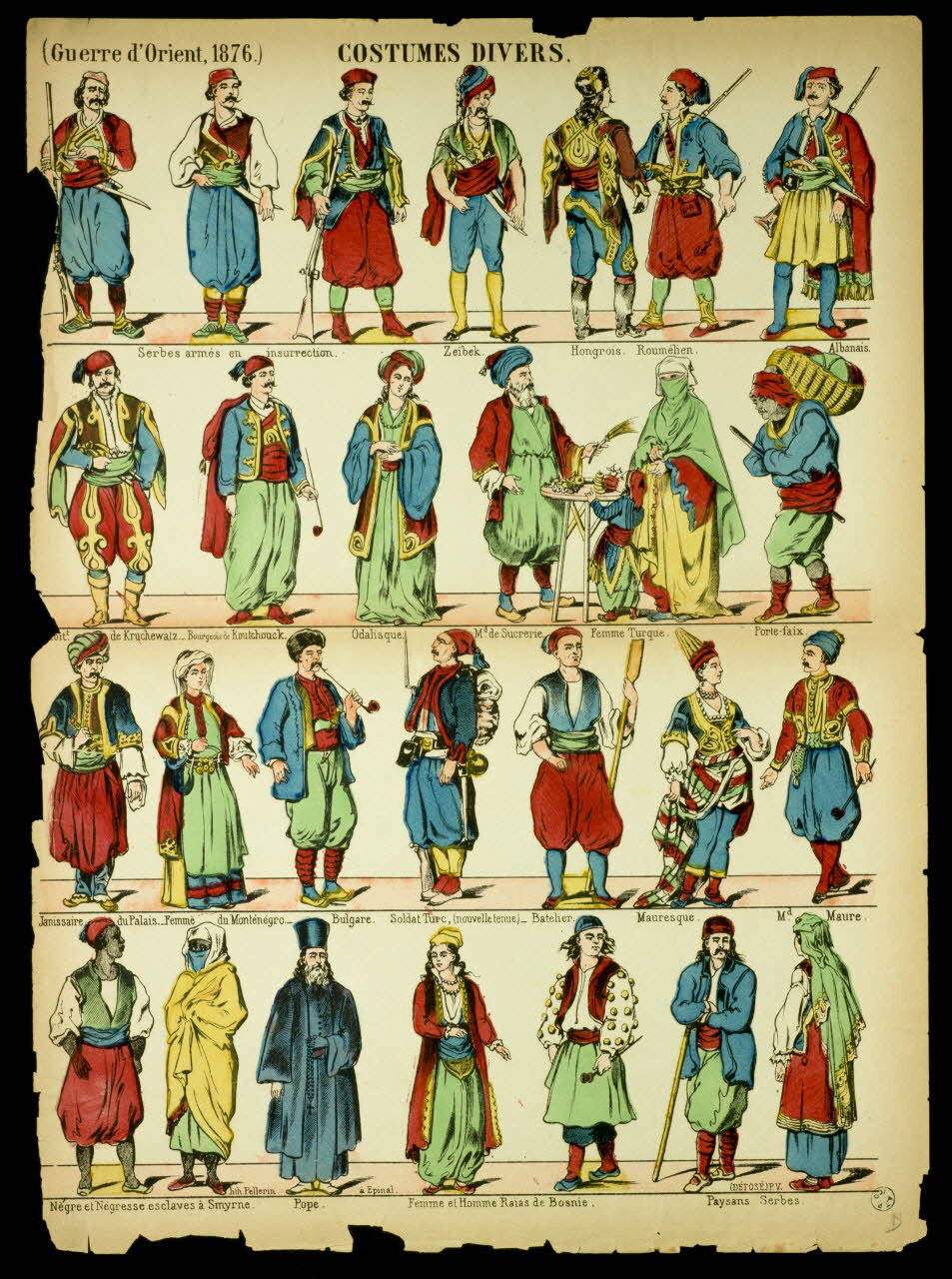 estampe COSTUMES DIVERS. (Guerre d'Orient, 1876.) 1950.39.2732 Photo