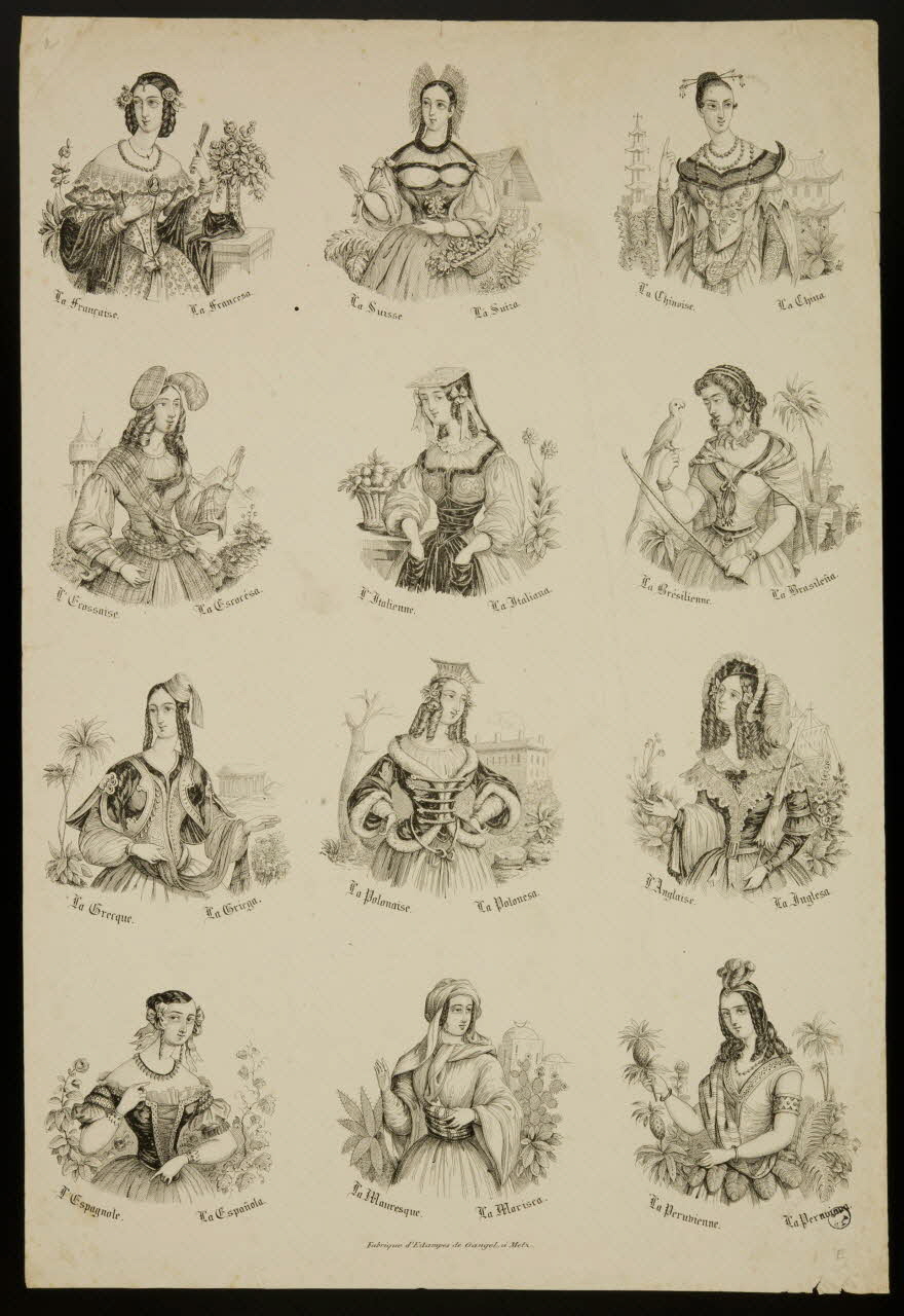 Charles Nicolas Gangel estampe Femmes Metz 1852-1858 1950.39.2743 Photo