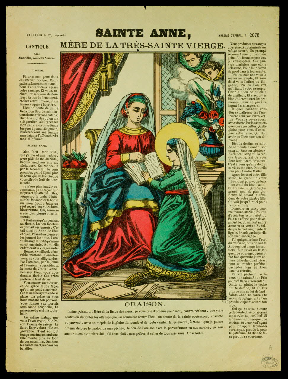 estampe SAINTE ANNE,  MERE DE LA TRES-SAINTE VIERGE. 1950.39.28 Photo