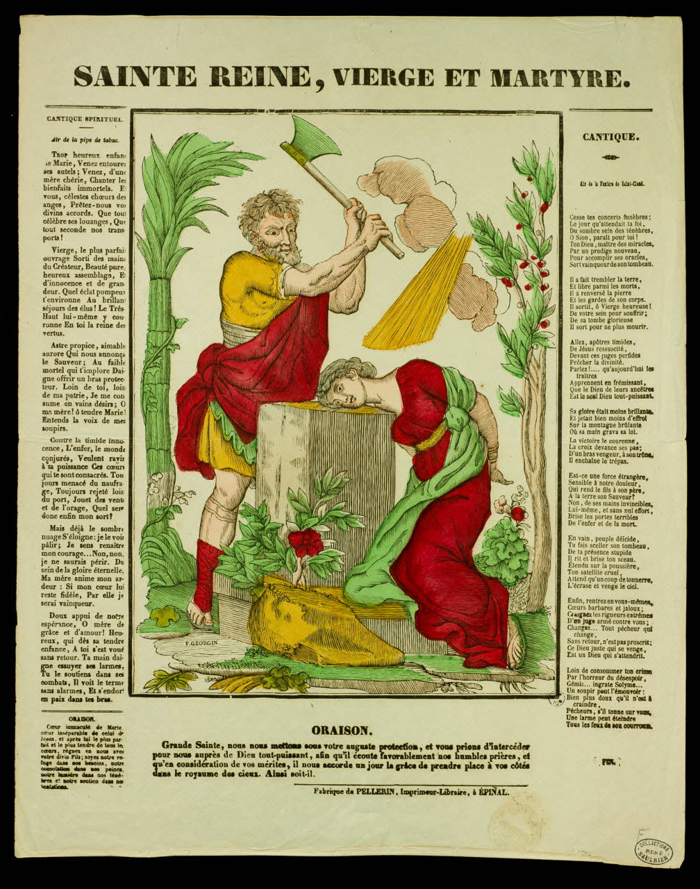 estampe SAINTE REINE, VIERGE ET MARTYRE. 1950.39.287 Photo