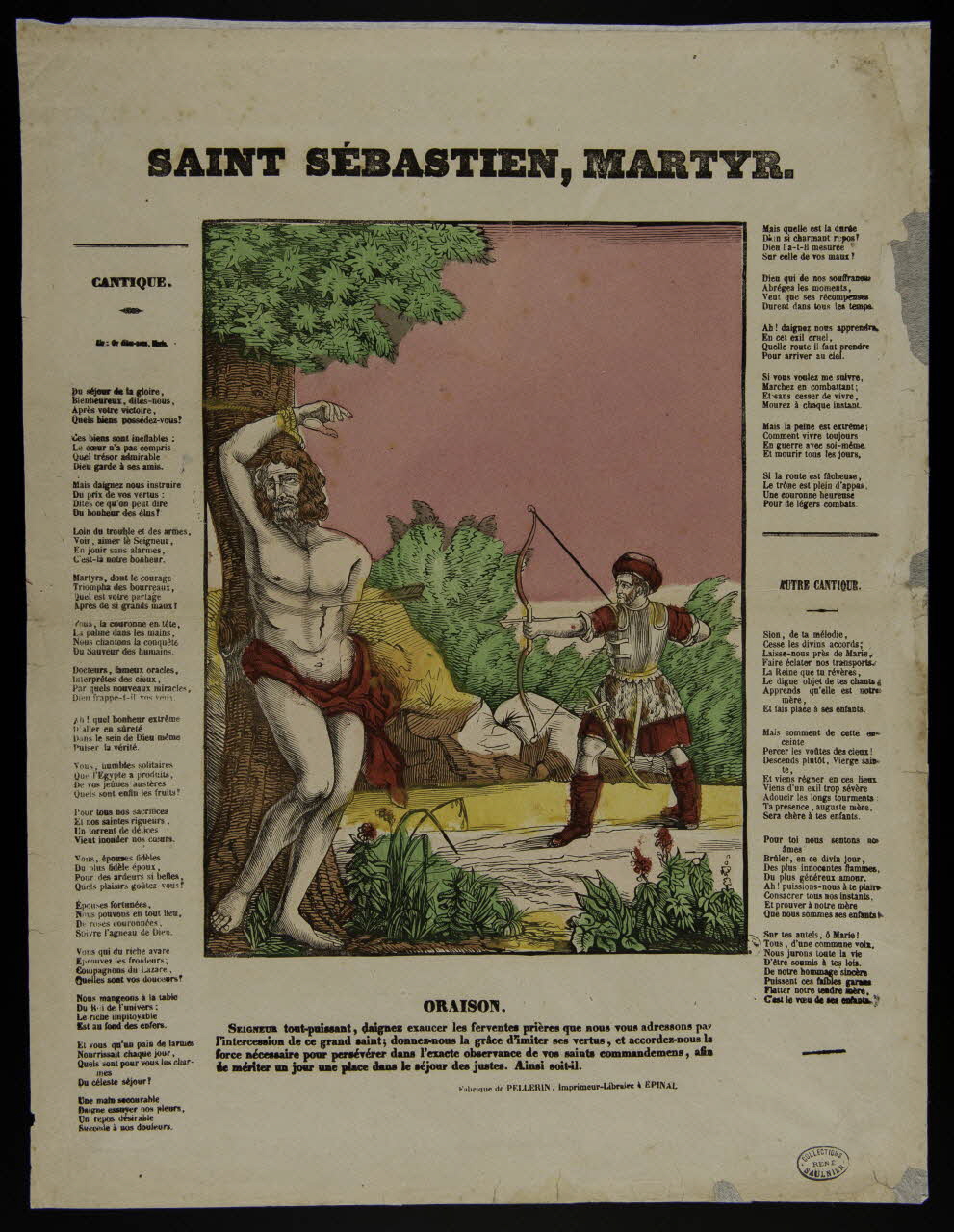 estampe SAINT SEBASTIEN, MARTYR. 1950.39.297 Photo