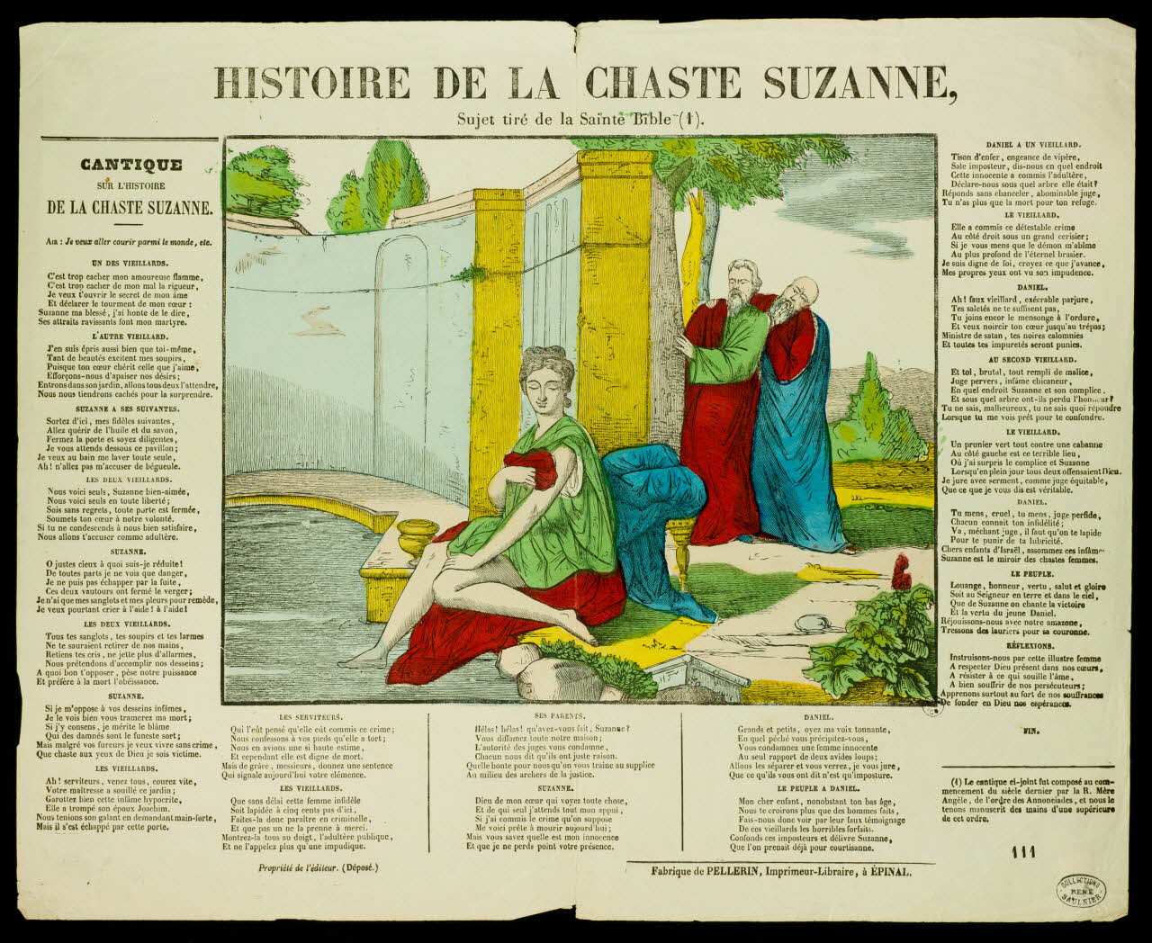 estampe HISTOIRE DE LA CHASTE SUZANNE,  Sujet tiré de la Sainte Bible 1950.39.301 Photo