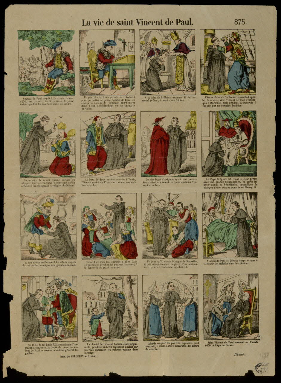 Pellerin estampe La vie de saint Vincent de Paul. Lorraine, France 1888 1950.39.319 Photo