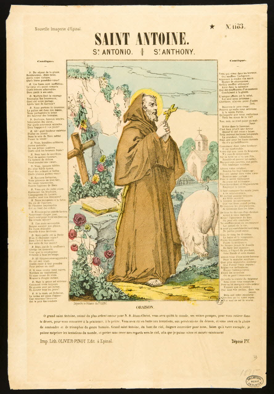 Olivier-Pinot estampe SAINT ANTOINE. Lorraine, France 1875 1950.39.33 Photo