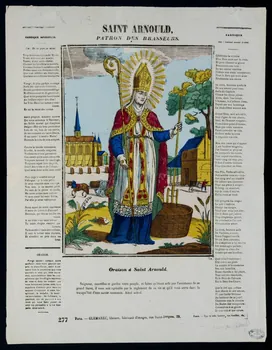 Charles-Eugène Glémarec ; François Lacour estampe SAINT ARNOULD,  PATRON DES BRASSEURS. Ile-de-France, France 1855 1950.39.36 Photo