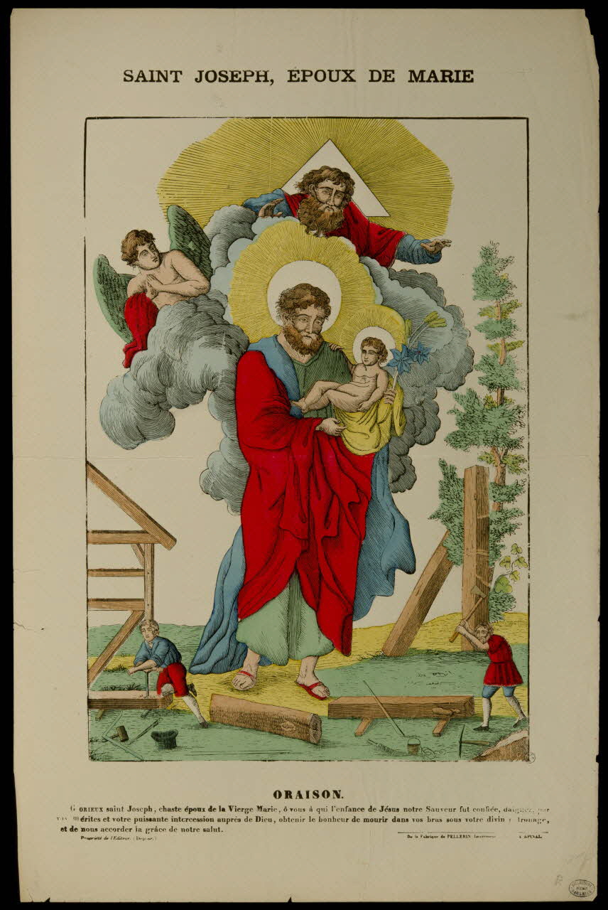 Pellerin estampe SAINT JOSEPH, EPOUX DE MARIE Lorraine, France 1890 1950.39.364 Photo