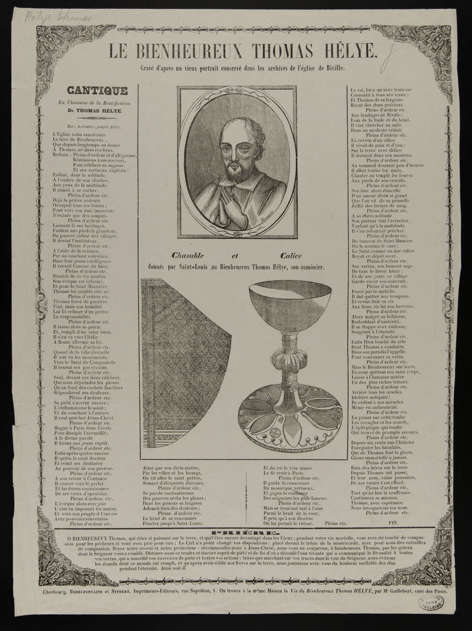estampe LE BIENHEUREUX THOMAS HELYE 1950.39.376 Photo