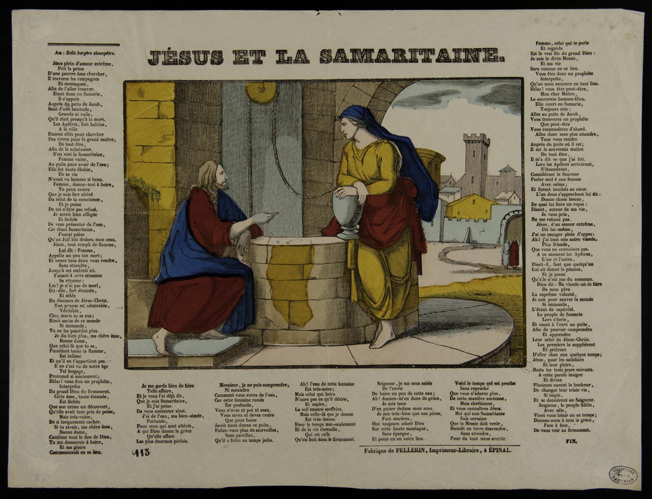 estampe JESUS ET LA SAMARITAINE. 1950.39.398 Photo
