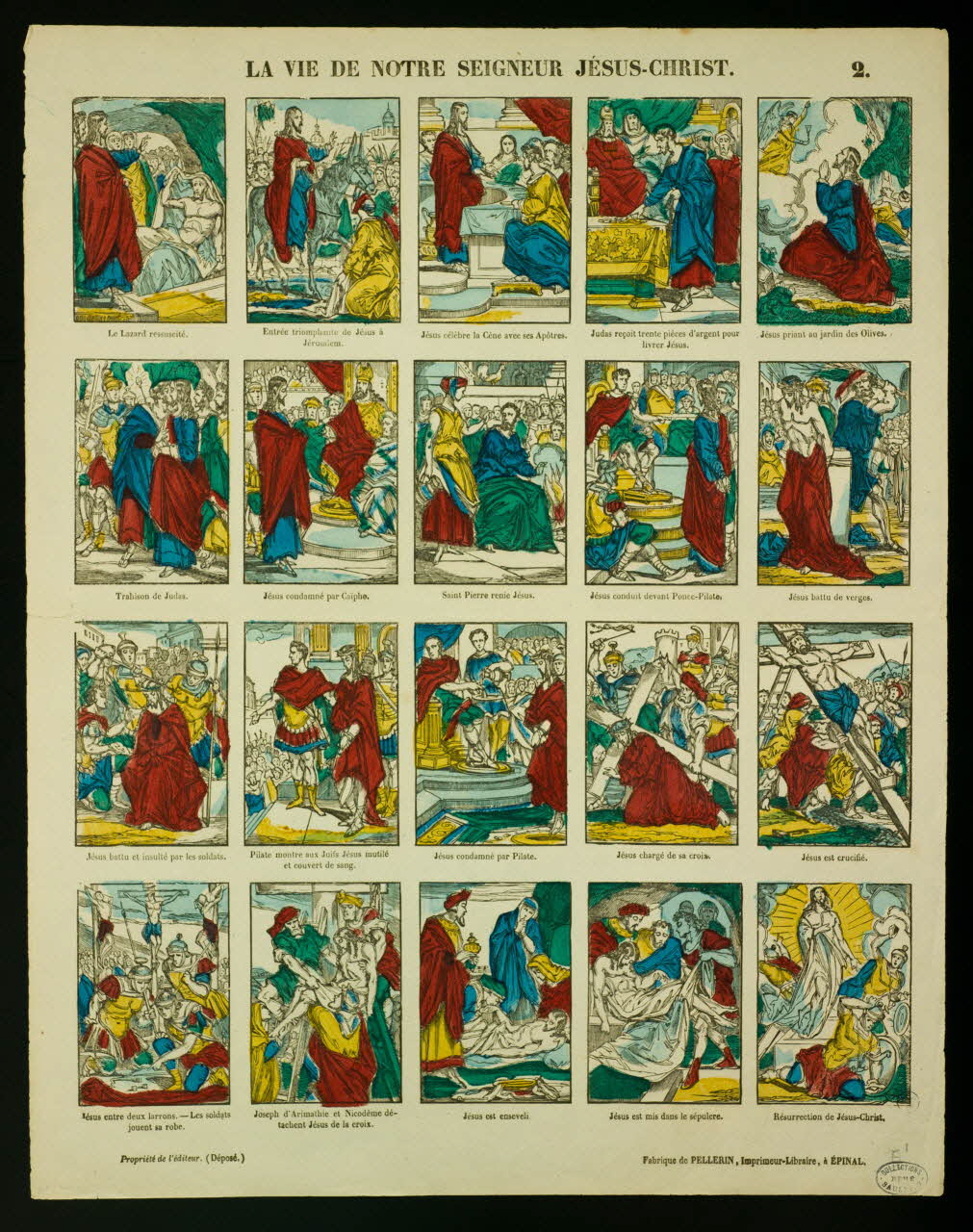 estampe LA VIE DE NOTRE SEIGNEUR JESUS-CHRIST. 1950.39.399 Photo