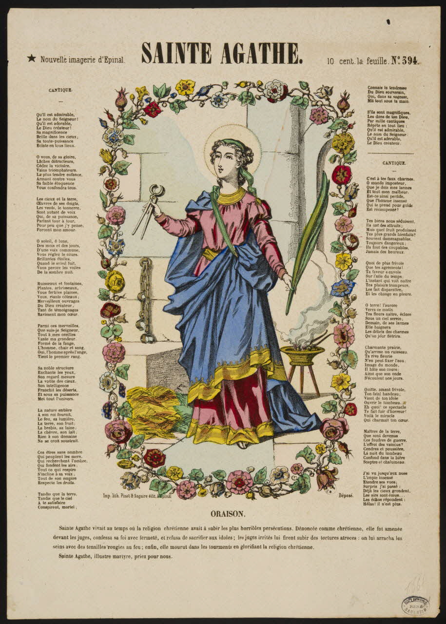 estampe SAINTE AGATHE. 1950.39.4 Photo (c) Mucem