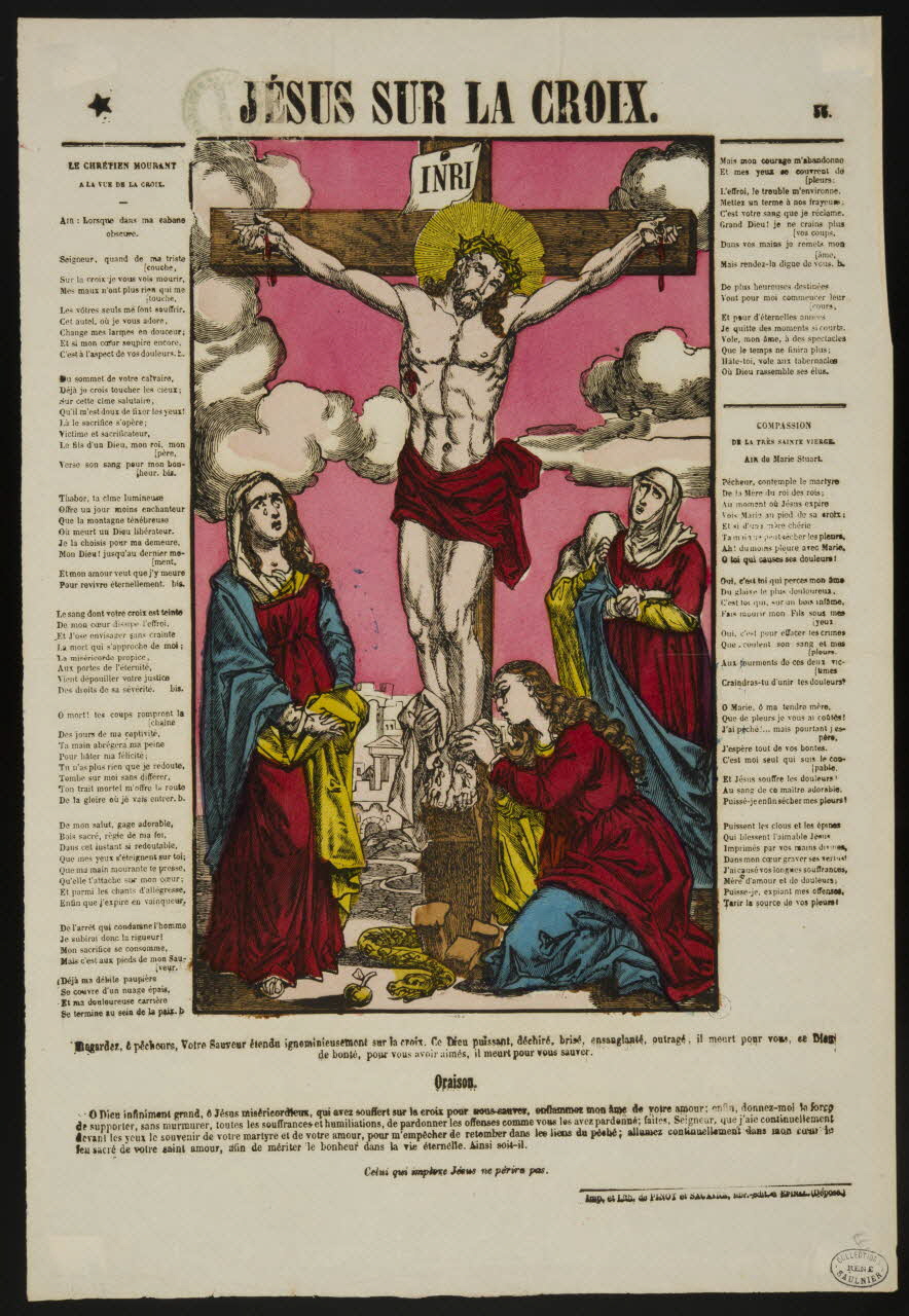 estampe JESUS SUR LA CROIX. 1950.39.411 Photo