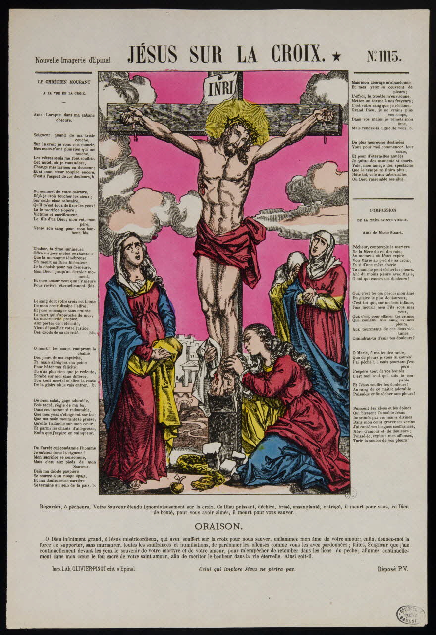 estampe JESUS SUR LA CROIX. 1950.39.414 Photo