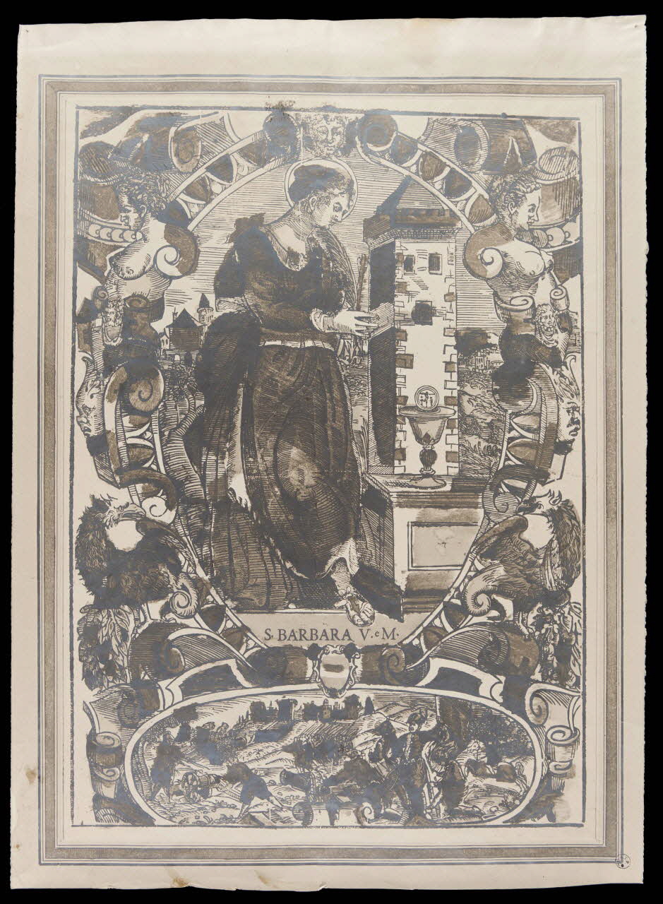 estampe S. BARBARA V.e M. 1950.39.42 Photo