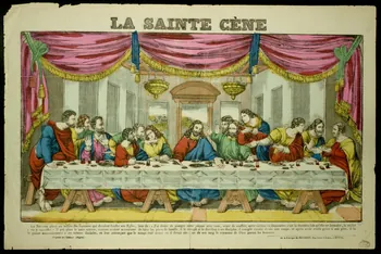 Pellerin estampe LA SAINTE CENE Lorraine, France 1860 1950.39.433 Photo