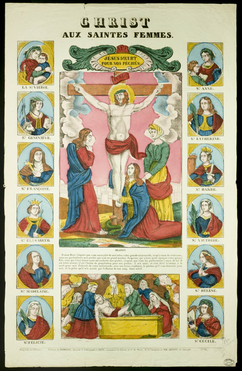 Adrien N. Dembour estampe CHRIST  AUX SAINTES FEMMES. Metz 1835-1840 1950.39.442 Photo