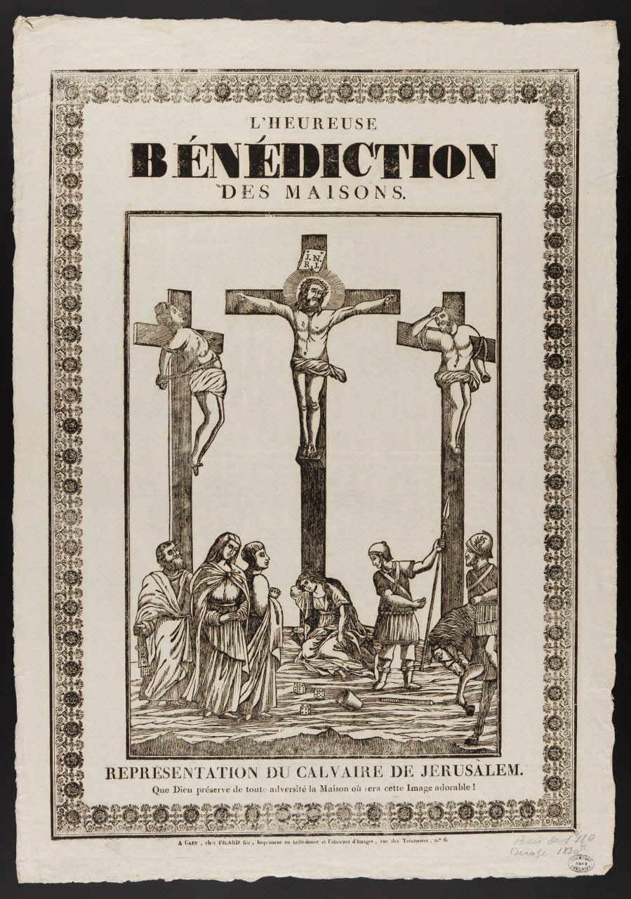 imagerie ancienne L'HEUREUSE  BENEDICTION  DES MAISONS. 1950.39.446 Photo