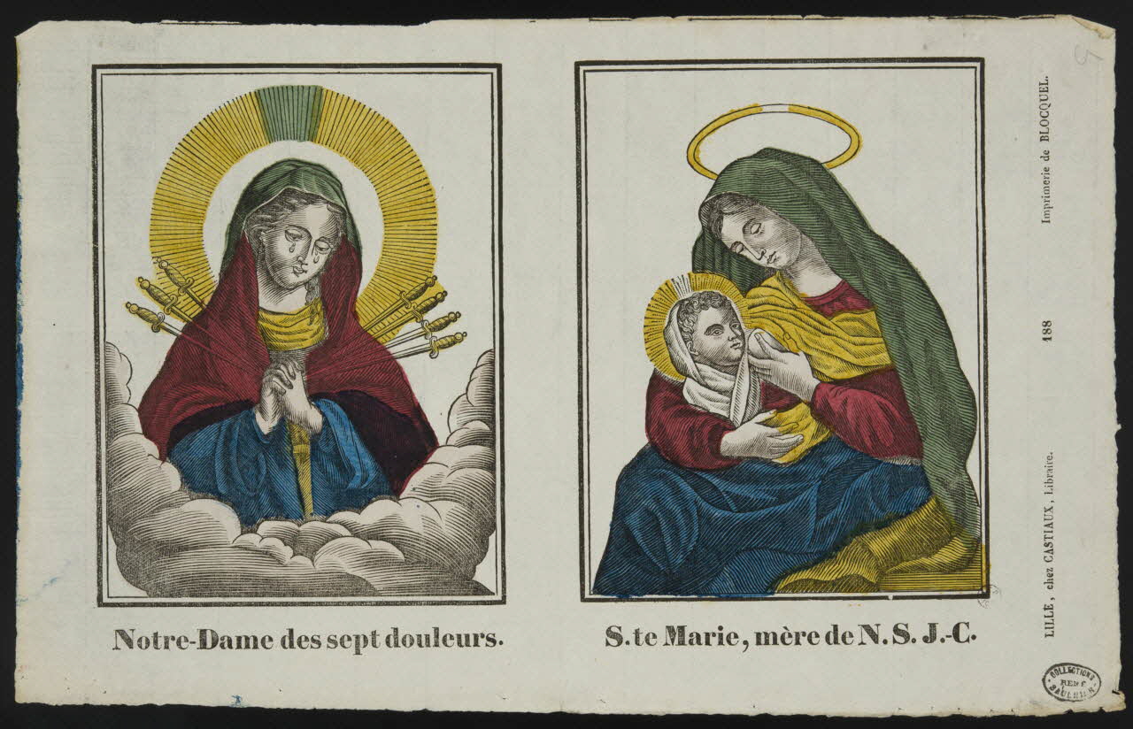 Jean-Baptiste Castiaux ; Simon-François Blocquel imagerie ancienne Notre-Dame des sept douleurs. Lille 1809-1837 1950.39.505 Photo