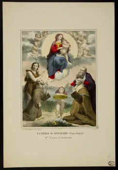 estampe LA VIERGE AU DONATAIRE (D'après Raphaël.) 1950.39.511 Photo